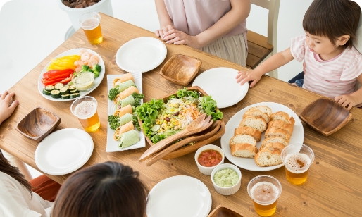 リア食 食卓画像撮影NG例